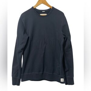 Reigning Champ ($130) Terry Slim Navy Crew Neck Sweater